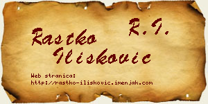 Rastko Ilišković vizit kartica